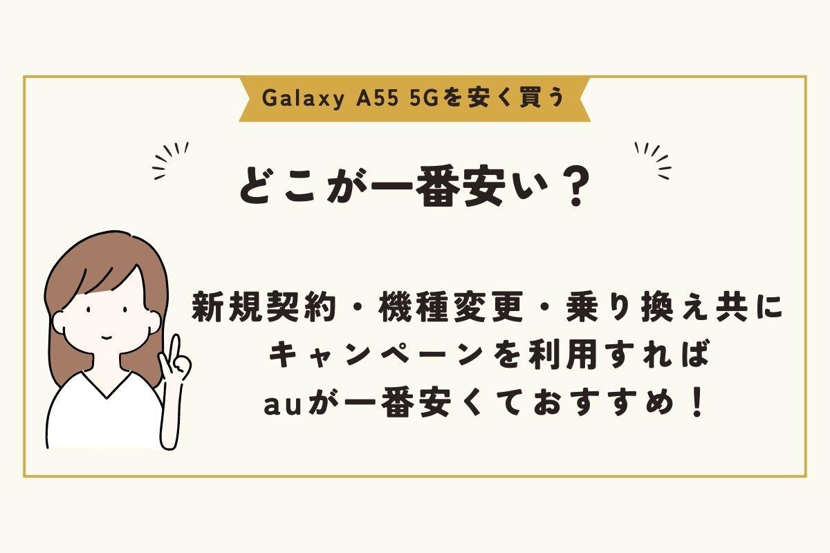 Galaxy A55 5G　安く買う